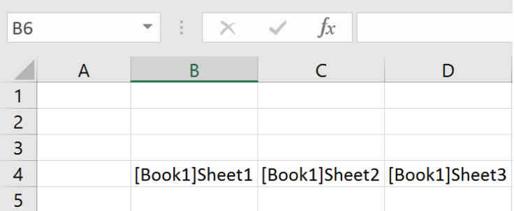 List of Sheet Names output